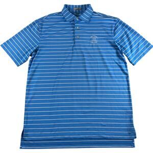 Peter Millar "The Island Golf Club” Summer Comfort Men’s Striped Polo – Size M